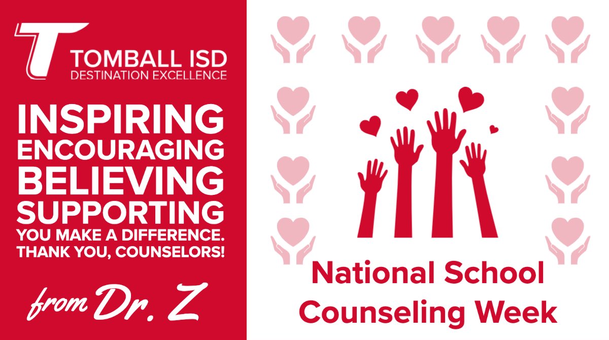 m_salazarzamora's tweet photo. Thank you to each and everyone of our school counselors. School counselors are such a vital part of the success of our students and our schools. We all say thank you for what you do on behalf of children!! 💗💜@TomballISD #TeamTomball #DestinationTomball #KeepTomballThriving https://t.co/4iio6BXJKo
