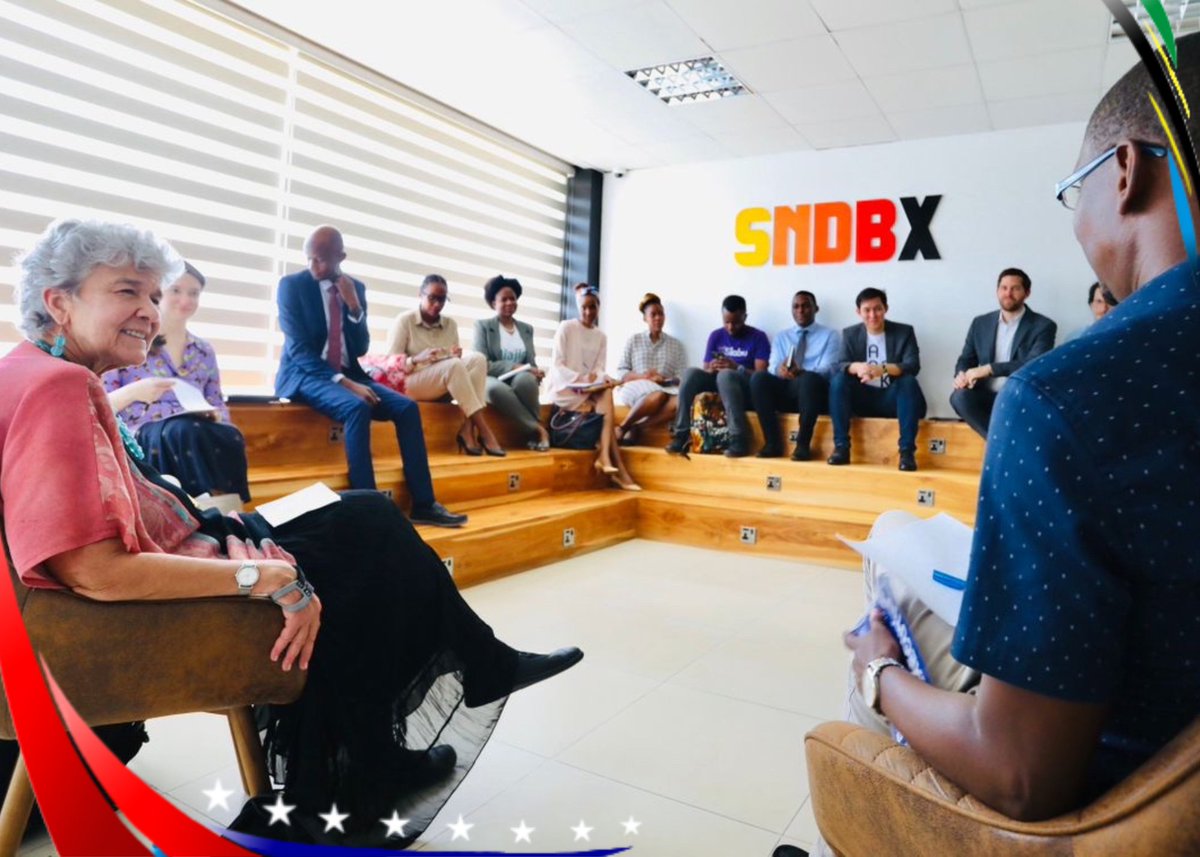 U.S. Under Sec. of Commerce Marisa Lago continued her visit to TZ by meeting w/ young entrepreneurs &amp; innovators at #SNDBX_space in Dar. Great discussion on how to harness energy of entrepreneurs to grow the economy &amp; create greater prosperity for 🇺🇸 &amp; 🇹🇿.<a href="/TradeGov/">ITA</a> <a href="/CommerceGov/">U.S. Commerce Dept.</a>