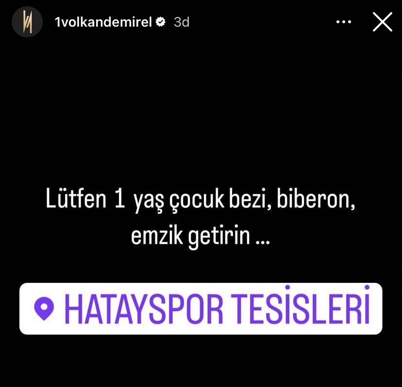 Volkan Demirel’in paylaşımı