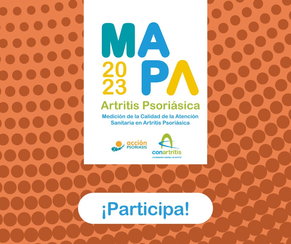 ConArtritis's tweet photo. Todavía estás a tiempo de participar en la encuesta del proyecto #MAPA2023 que lideramos junto a @accionpsoriasis con la finalidad de Medir la Calidad de la Atención Sanitaria en Artritis Psoriásica. ¡Solo te llevará unos minutos! https://t.co/rkBmVfbyWd https://t.co/fnjRNfG7jc