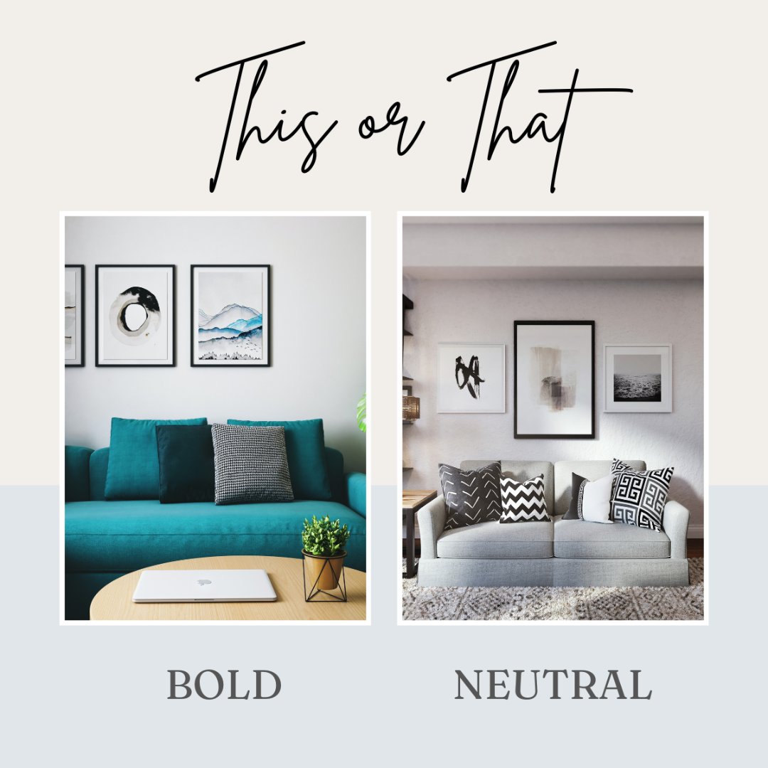 What color scheme do you have in your home, bold colors or neutrals?

#HomeDecor #HomeInspo #Bold #Neutrals #StylingTips #ColorScheme