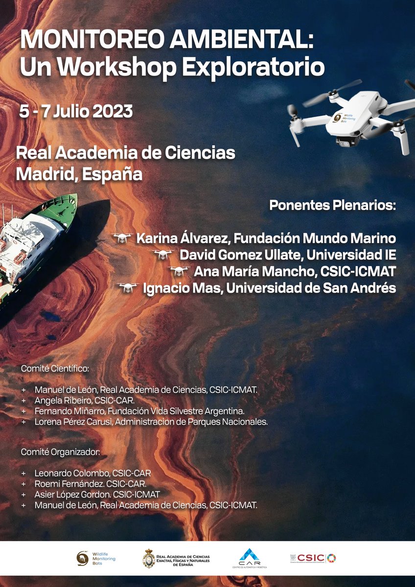 CARobotica_'s tweet photo. Apuntar en el calendario los días 5 a 7 de julio de 2023 para no perderse este workshop de Monitoreo Ambiental que organiza el @CARobotica_ .  Habrá novedades en las próximos semanas https://t.co/6Fetg6BXsB