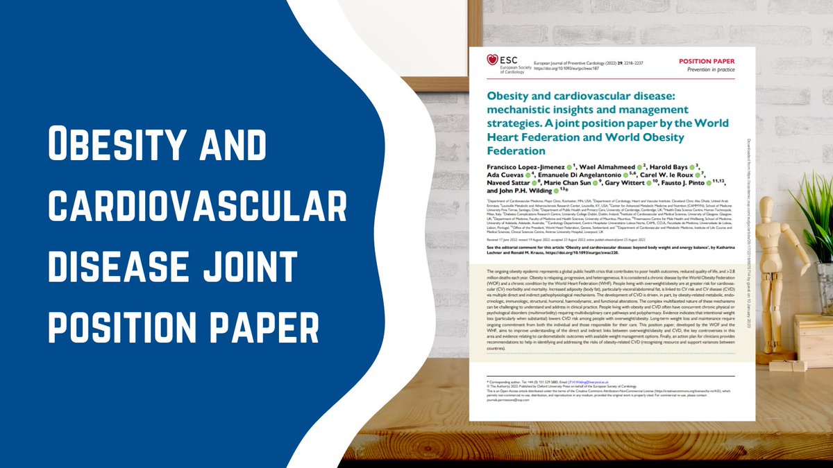 UK_ASO's tweet photo. A new paper aims to improve understanding of the links between overweight or obesity and CVD, the key controversies in this area, and evidence relating to cardiometabolic outcomes with available weight management options.

Read the article online 📄https://t.co/yzNbltOVpi https://t.co/aj8U1XQipq