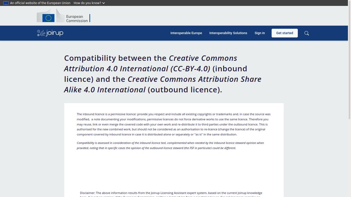 YourOnly1offcl's tweet image. There is also a “Compatibility” tool: joinup.ec.europa.eu/collection/eup…

#developr #author #software #art #webdev #licensing #license
