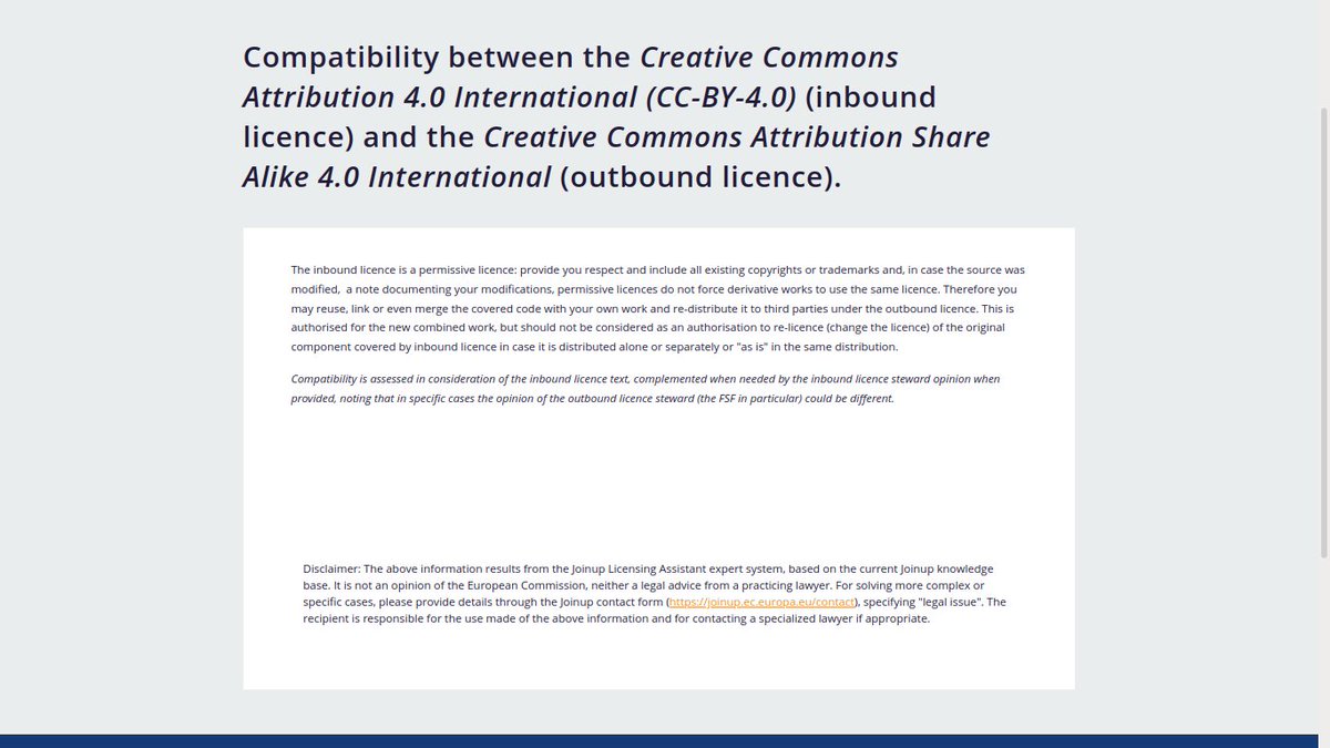 YourOnly1offcl's tweet image. There is also a “Compatibility” tool: joinup.ec.europa.eu/collection/eup…

#developr #author #software #art #webdev #licensing #license