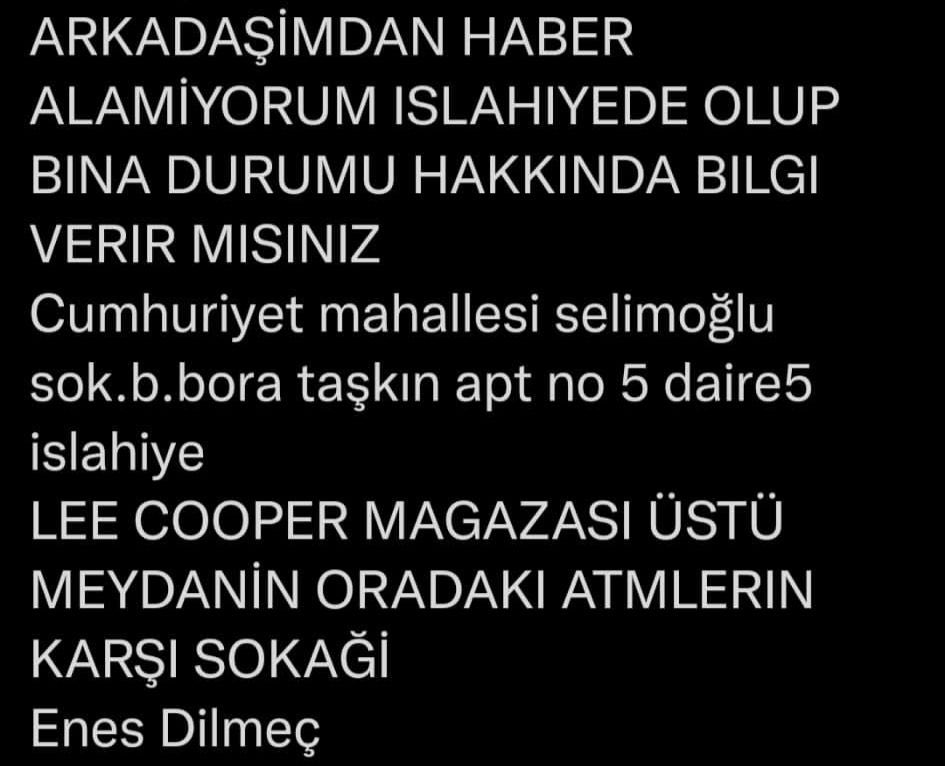 eryigittfatma's tweet photo. @AFADBaskanlik @AFADGaziantep @DepremDairesi @haluklevent https://t.co/4Cvh50nHmY