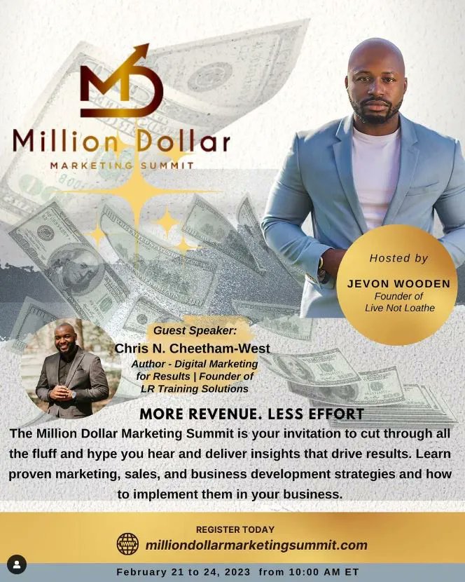 lr_training's tweet photo. Great job putting this together @jwooden85 more revenue less effort is the key! link in bio

In this 4-day virtual summit, we’ll cover everything from generating leads and closing sales to using social media effectively and staying focused on your niche. https://t.co/rHVKCHSwGw