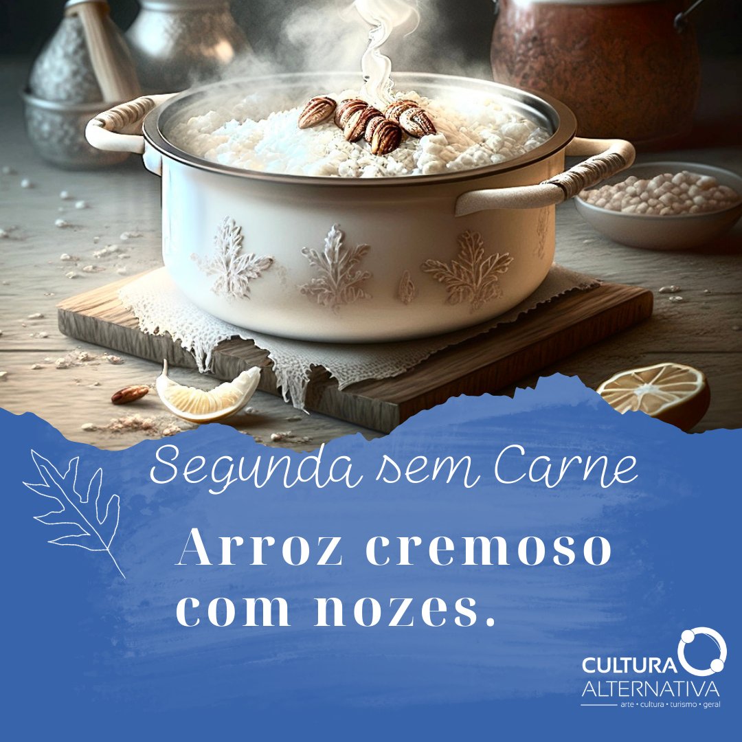 CulturaAlterna5's tweet image. #Arroz cremoso com nozes. 

O que acha de inovar no arrozinho diário? 

Vamos preparar uma deliciosa e pratica #refeição para você inovar .
