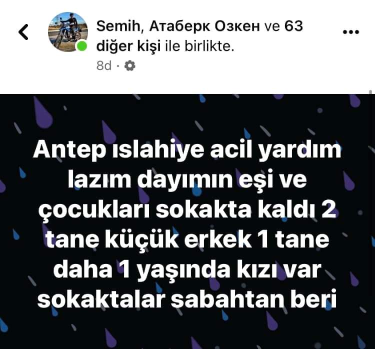 Bizzat grup üyemiz

#deprem