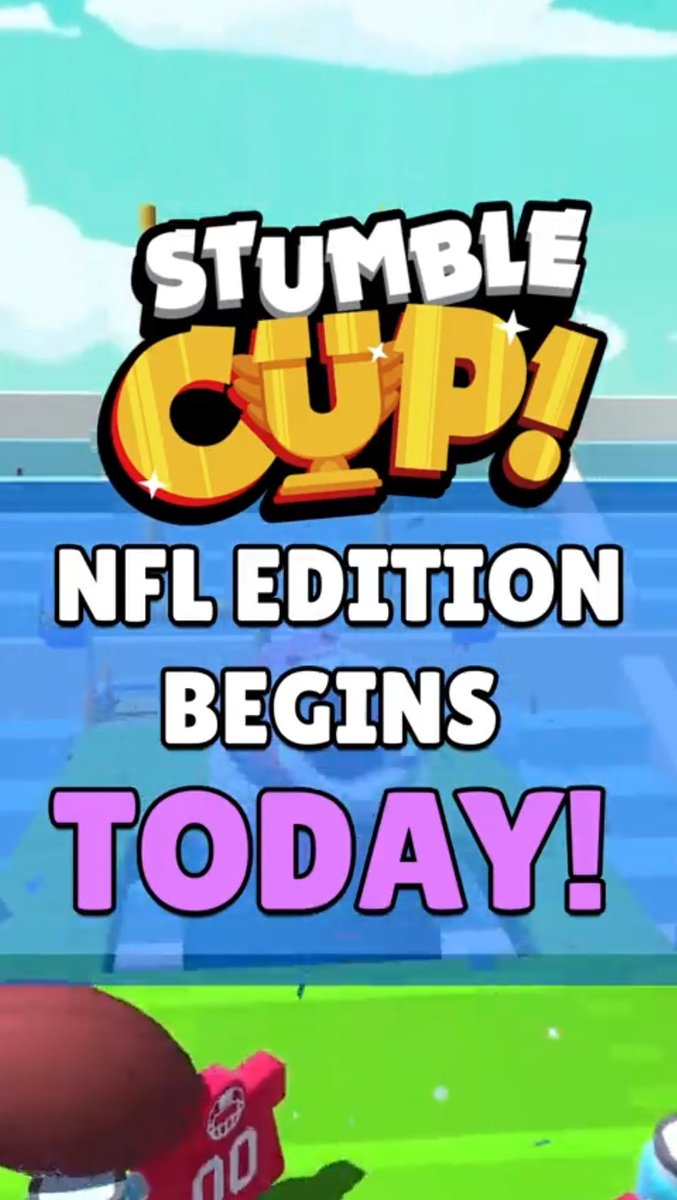 ¡El momento que todos han estado esperando para Stumble Cup: edición NFL finalmente está aquí! ¡No olvides ver cualquiera de las transmisiones y participar en los torneos para ganar premios tan dulces! 
#StumbleCup #NFLSumble #StumbleGuys