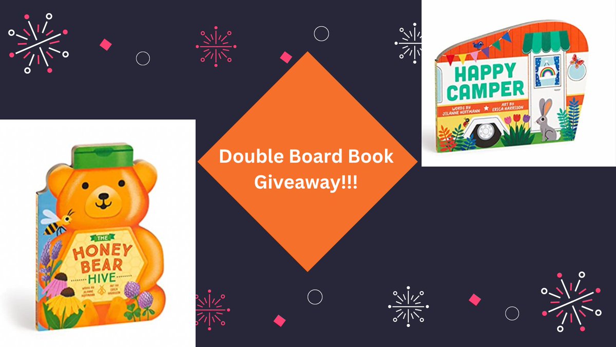 GIVEAWAY! Do you have a little honey bear in your life? Or a happy little camper? Win BOTH of these fabulous, fun-shaped board books to share with the little one you love! Follow/RT by 2/8 to enter, US only. For an extra entry, tell us your favorite place to go camping!