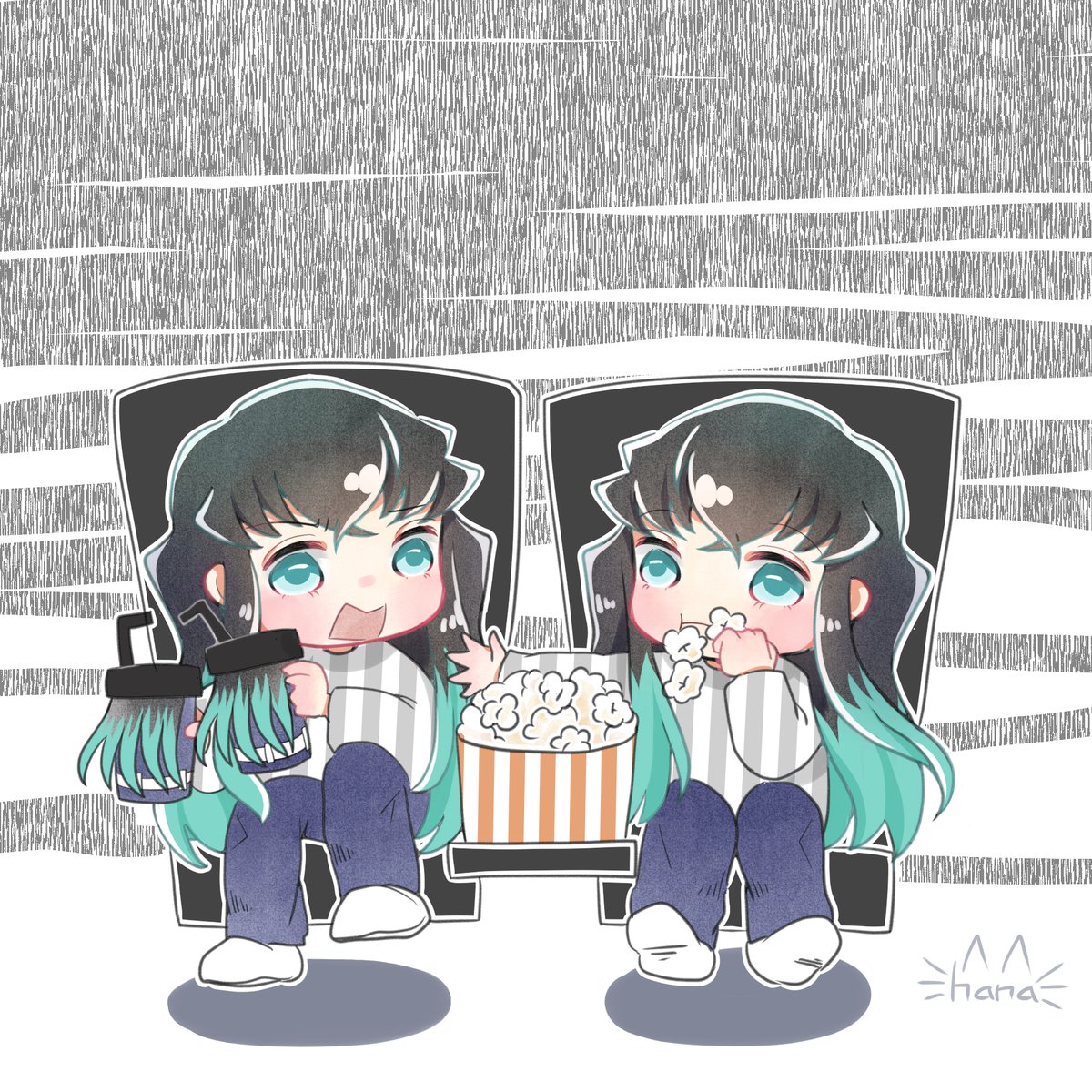 hana☘低浮上中さんがTwitterに投稿した時透無一郎(鬼滅の刃)のイラスト。
