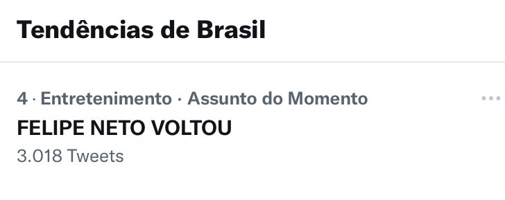 SupportFeNeto's tweet photo. QUARTO! 🎉

Sigam usando a tag FELIPE NETO VOLTOU 💜 https://t.co/xLi0bt0anc