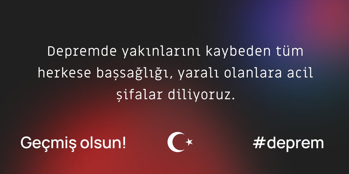 Geçmişin acısını ve burukluğunu hala içimizde taşıdığımız #deprem 'in tekrarlarını sürekli yaşıyor olmak ve bu sebepten ötürü hâlâ canlar yitiriyor olmak tarifsiz derecede üzücü. Yakınlarını kaybeden tüm herkese başsağlığı, yaralı olanlara acil şifalar diliyoruz.