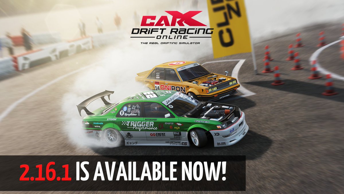 carx_technology's tweet photo. What's up drivers!💥 
🔥 We are happy to inform you, that 2.16.1 update is already available for Sony PlayStation! 🔥 Car showroom reworked, custom slots added, optimized loading of engines and more! Have fun and enjoy! https://t.co/ZwPjyXslUA