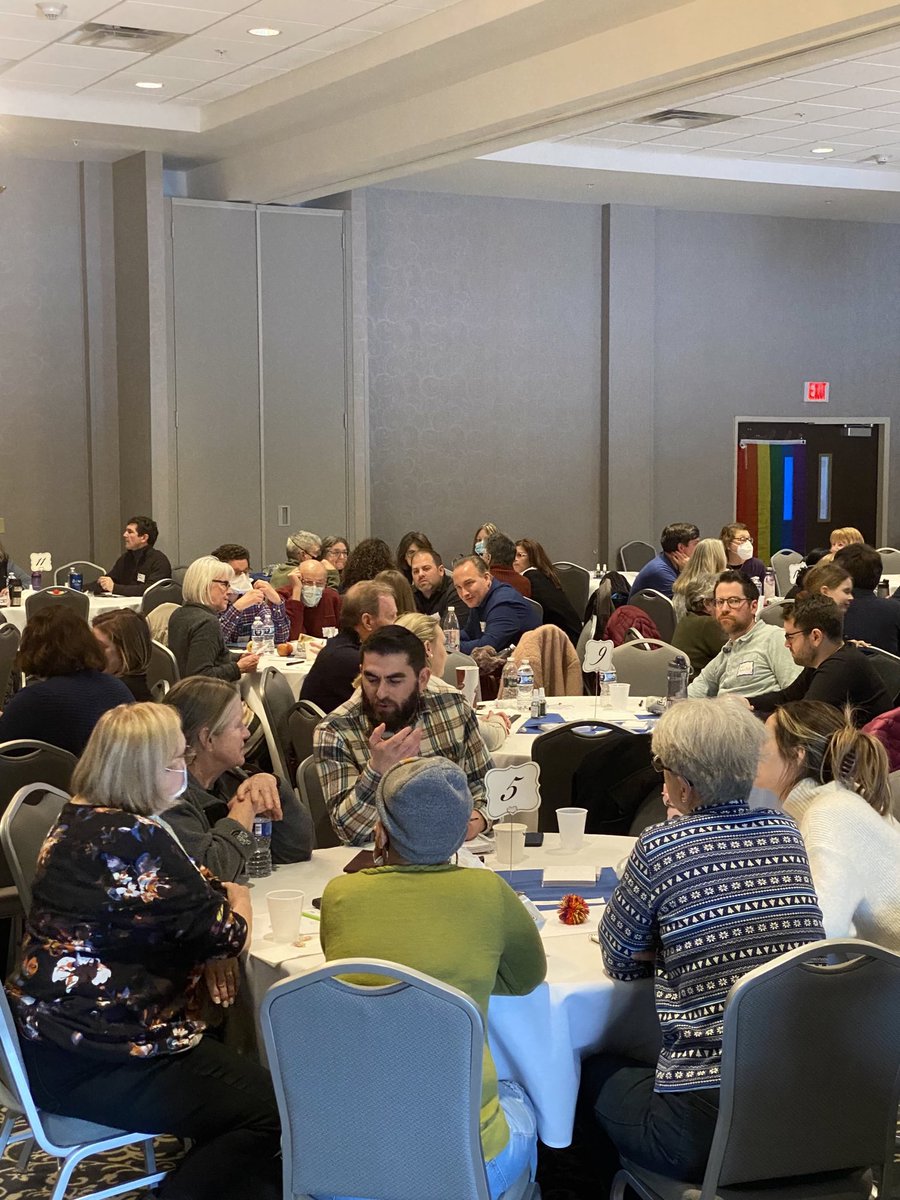Katelyn_Kriesel's tweet photo. Thank you @IndivisibleMV @SReeske and the steering committee for hosting the #NY22 summit this weekend! Shoutout to the amazing women at Table 4 💙

And congratulations to Judge Ted Limpert on being sworn in to Onondaga County Court Judge! https://t.co/18eiENicC6