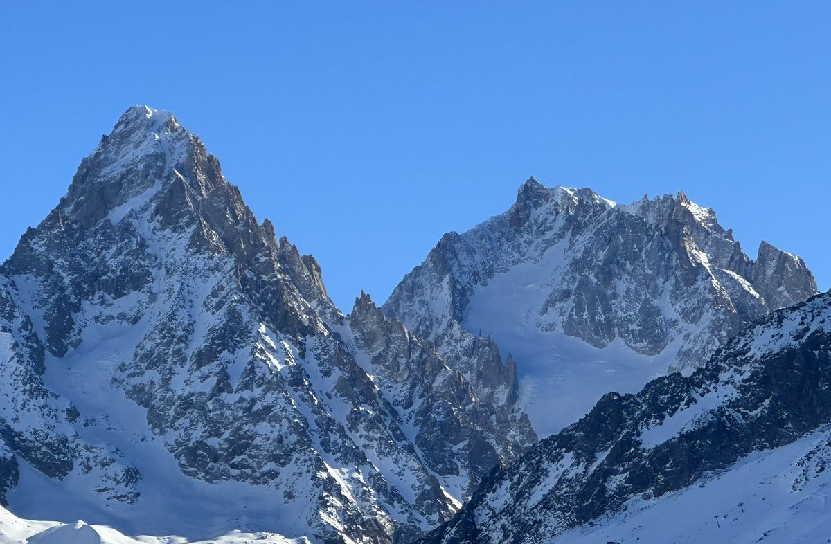 Your first alpine big mountain climb <a href="/infochriscarrol/">chris carroll</a> Aiguille d’Argentiere on right ❤️❤️. Long time ago ….