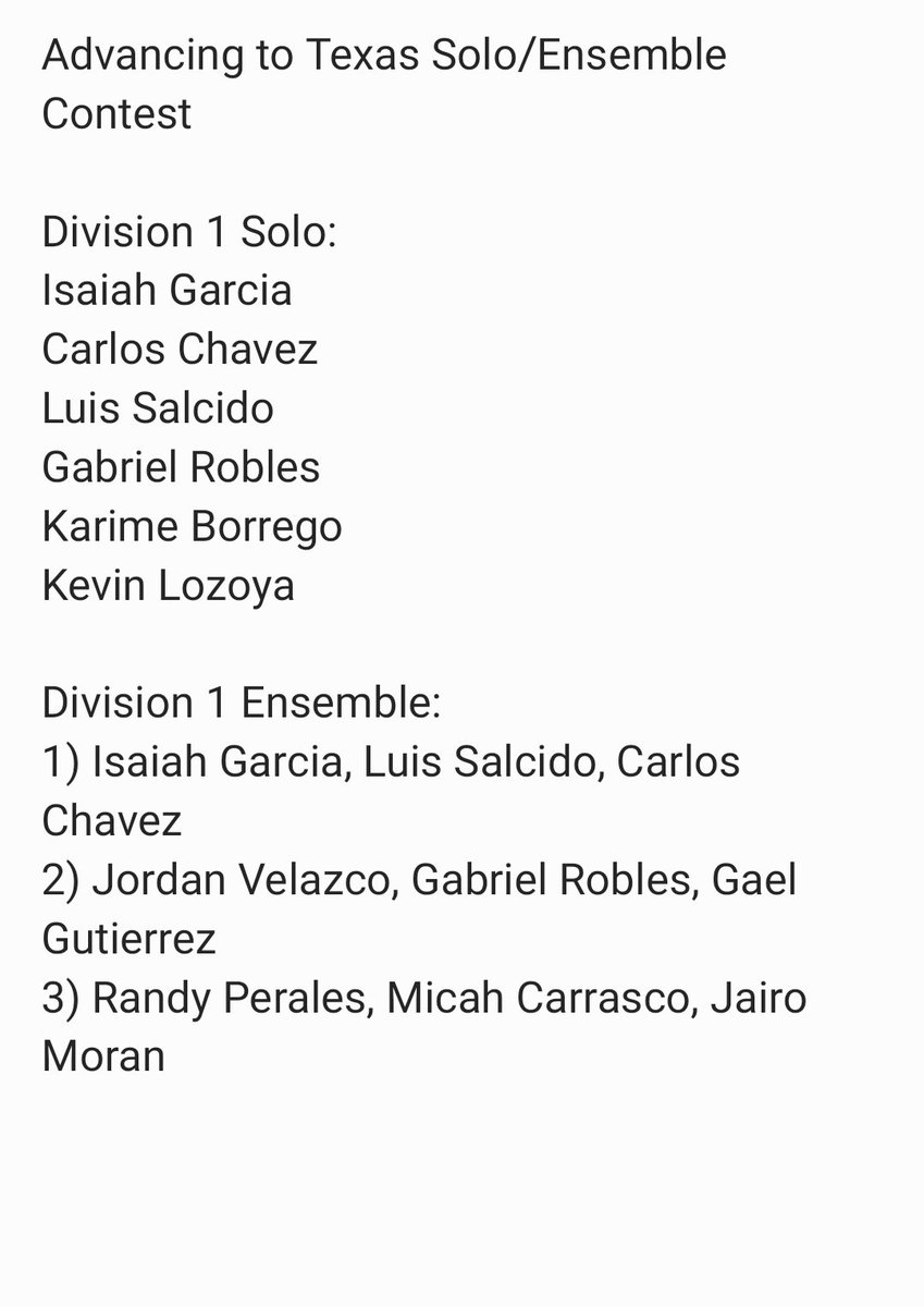 EChasco_EDHS's tweet photo. Congratulations to the El Dorado Guitar students who competed Saturday at UIL Solo Ensemble Contest. 11 students will advance to State (6 solos, 3 ensembles).
#EDAztecs_HS #SISDFineArts https://t.co/6joCyVz82q
