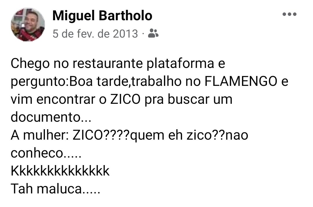 🤣 PÉROLAS DO CRF

Fui muito bem recebido pelo Rei , no início fiquei meio que paralisado....rsrsrrs..mas peguei o documento que precisava e me despedi dele.

Detalhe: Fiquei tão paralisado que só depois que fui embora que me toquei que não tirei uma foto com ele 😢

#Fla #Zico