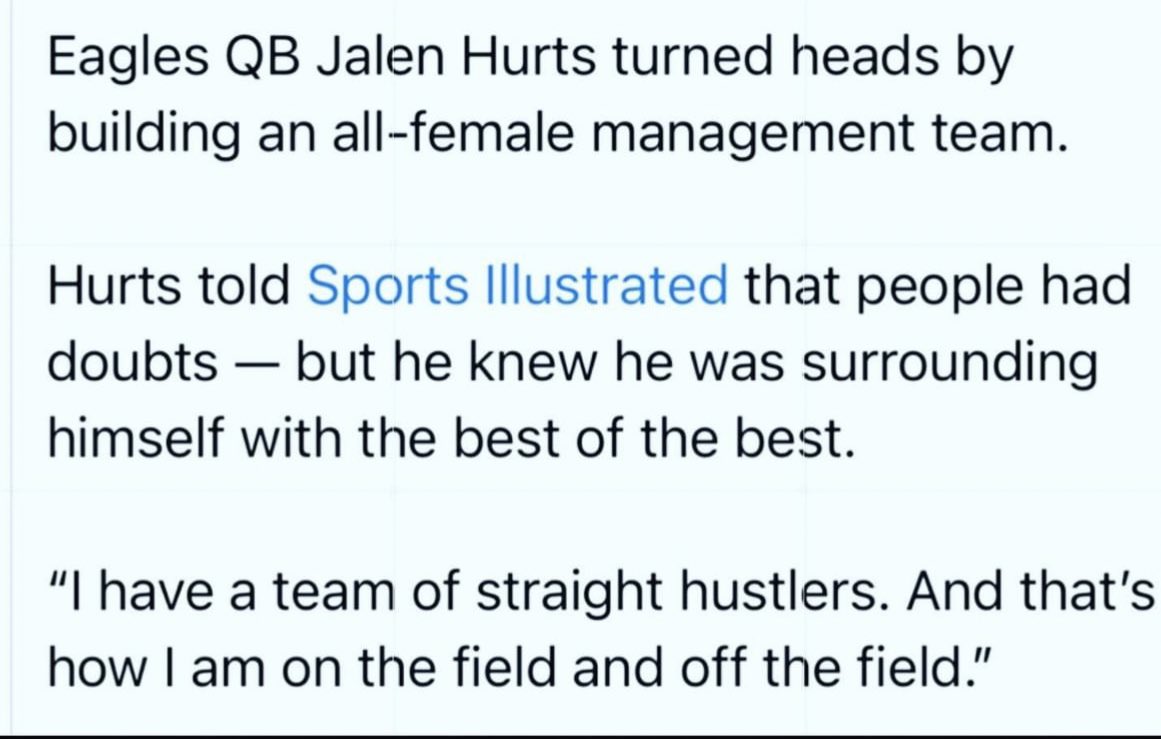 CindyWeb94's tweet image. As if Jalen Hurts wasn’t already the MVP #GirlPower