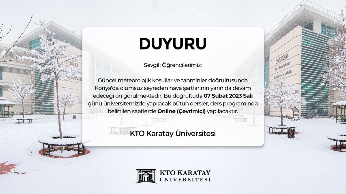 Önemli Duyuru ‼️