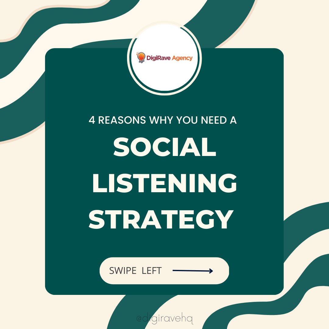 DigiRaveHq's tweet photo. Are you using social listening for your business?

If you don’t have a social listening strategy, you’re missing out on some of the most valuable data available to help build your business.

#DigiRaveAgency #Agency #SocialListening #strategy #Ghana https://t.co/5G4X7LXKDS
