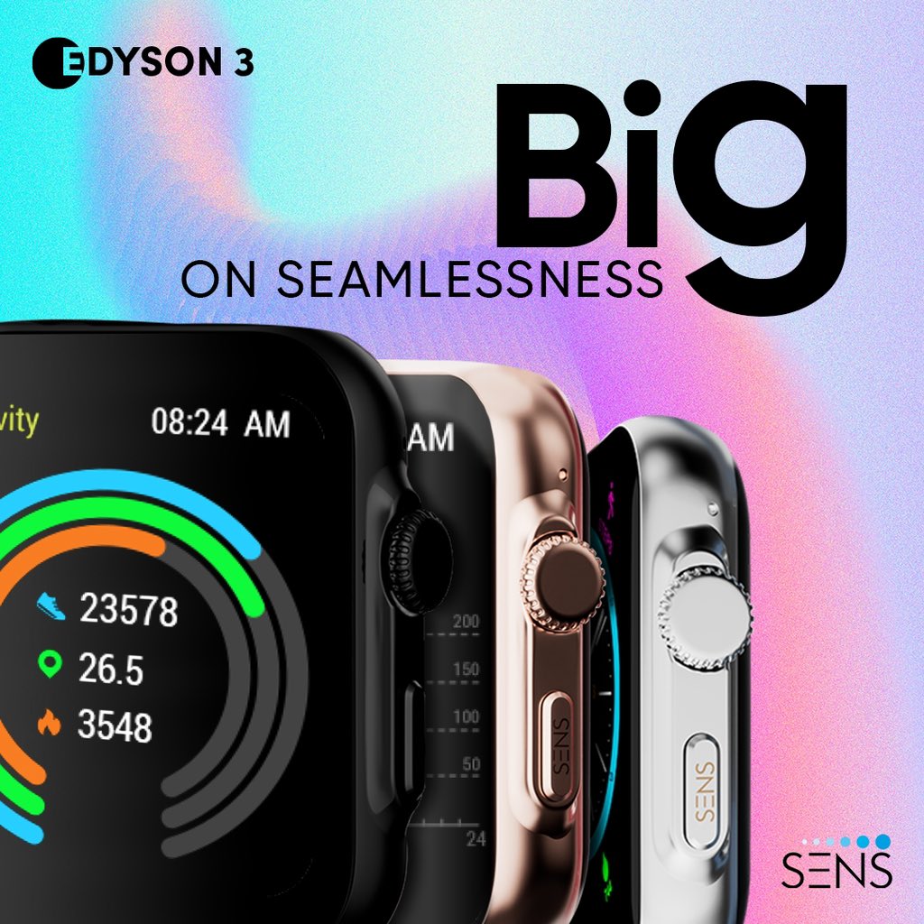 SensWorld_IN's tweet photo. The Orbiter on the EDYSON 3 makes navigation an easy and friction-less experience. Needless to say, we are big on SENSible seamlessness. 💙
Explore Edyson 3 on Flipkart.
#SENS #LetsMakeSENS #Edyson3 #LetsMakeItBig #Smartwatch #Smartwearables https://t.co/BOD9gmHMcw
