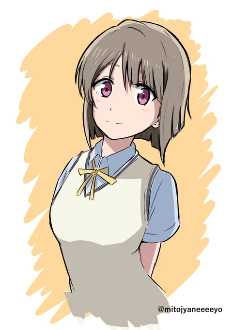 かすみん描きました～かすみん好き(2枚目はラフ) #かすみん #虹ヶ咲 
