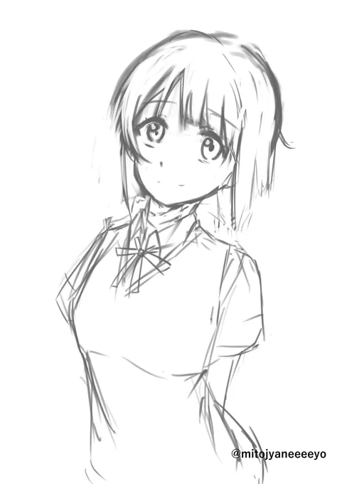 かすみん描きました～かすみん好き(2枚目はラフ) #かすみん #虹ヶ咲 