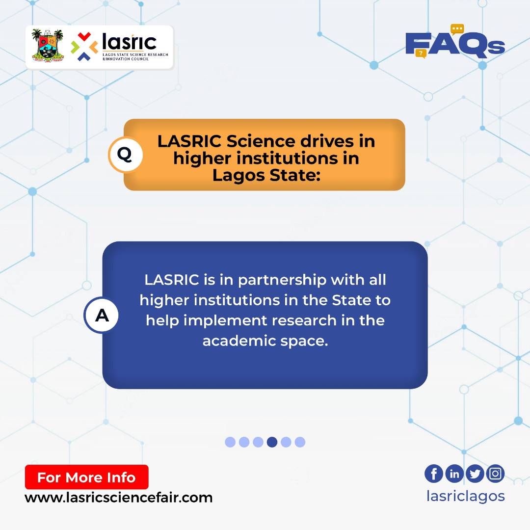 Lasriclagos's tweet photo. Do you have more questions about the LASRIC Science Fair? Swipe Left!➡
Visit https://t.co/ArHvsRjuRj to learn more.
@followlasg
#talent #lasric #science #lasricsciencefair #tech #innovation #students #tertiary #secondaryschool #pupils #technology https://t.co/VwHGTCx7AG