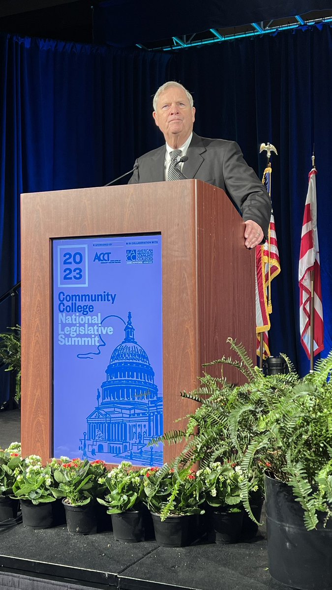 CCTrustees's tweet photo. "Community colleges are very, very important to the nation's economy. We are transforming the country." —@USDA @SecVilsack at #NLS2023 
 
Through USDA grants, ACCT is working to expand awareness of SNAP Education &amp; Training. 

Learn more: https://t.co/PR0PVBF81z https://t.co/isQOZwpHUZ