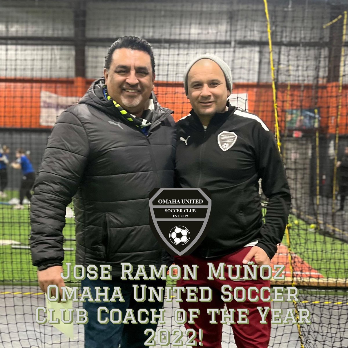 Congratulations to Coach Jose for being named <a href="/OmahaUnitedSC/">𝐎𝐦𝐚𝐡𝐚 𝐔𝐧𝐢𝐭𝐞𝐝 𝐒𝐨𝐜𝐜𝐞𝐫 𝐂𝐥𝐮𝐛</a> coach of the year! He’s been a part of many of our girls’ careers most especially <a href="/camilamunoz08/">Camila Munoz</a>  ❤️ so glad you’re a 🔥 dad!