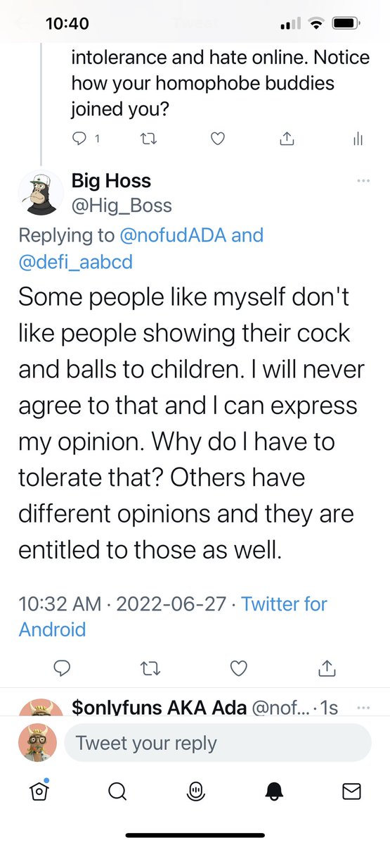 meta_clay's tweet photo. @Crypto_Grinch @cardanohasnfts Dude, you’ve defended homophobic members of the @ChilledKongs community for months. And now you expect me to forgive people who would post this stuff again in a heart beat? #nfts #homophobia #Cardano https://t.co/QN2TsERSwI
