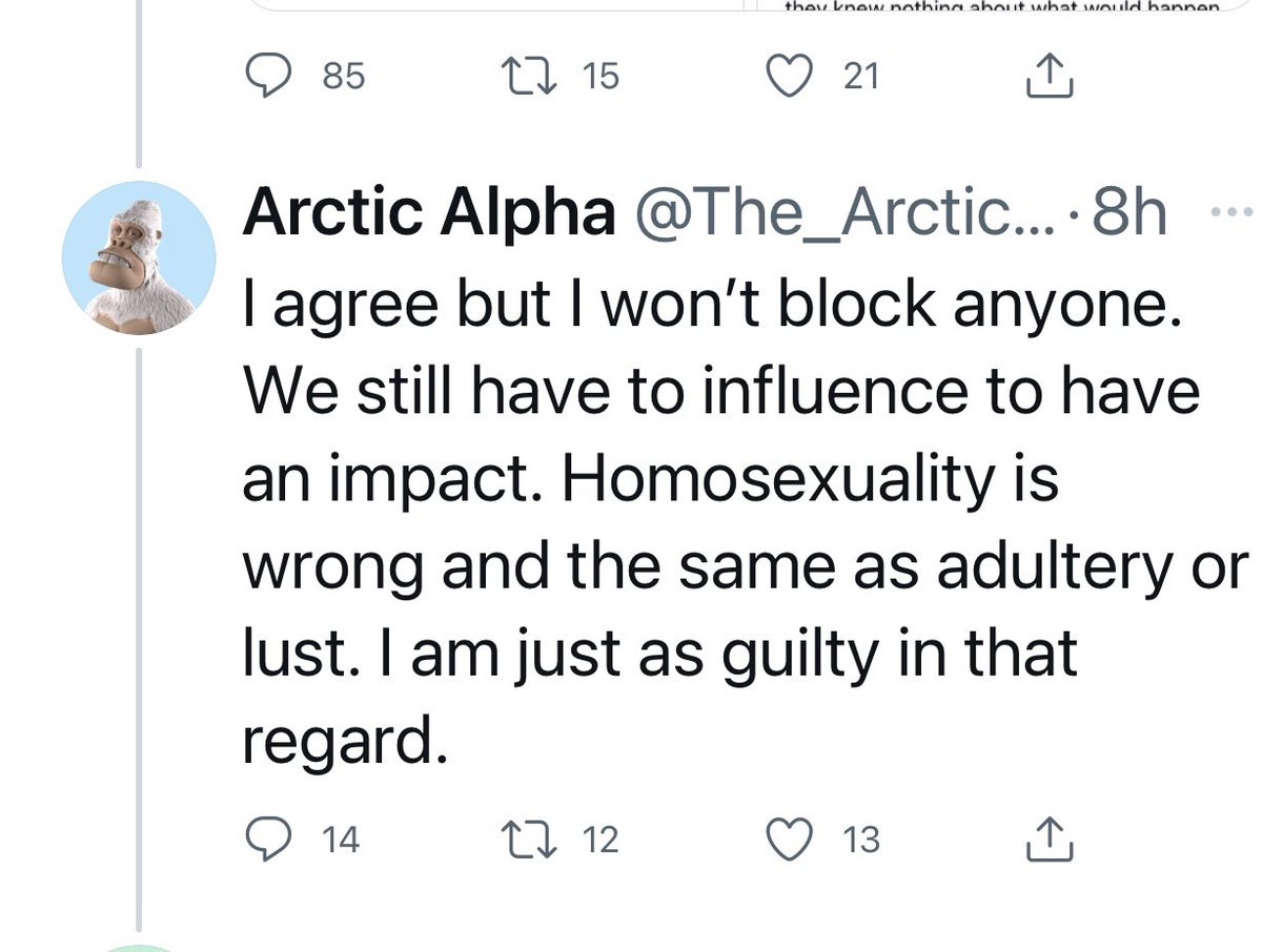 meta_clay's tweet photo. @Crypto_Grinch @cardanohasnfts Dude, you’ve defended homophobic members of the @ChilledKongs community for months. And now you expect me to forgive people who would post this stuff again in a heart beat? #nfts #homophobia #Cardano https://t.co/QN2TsERSwI