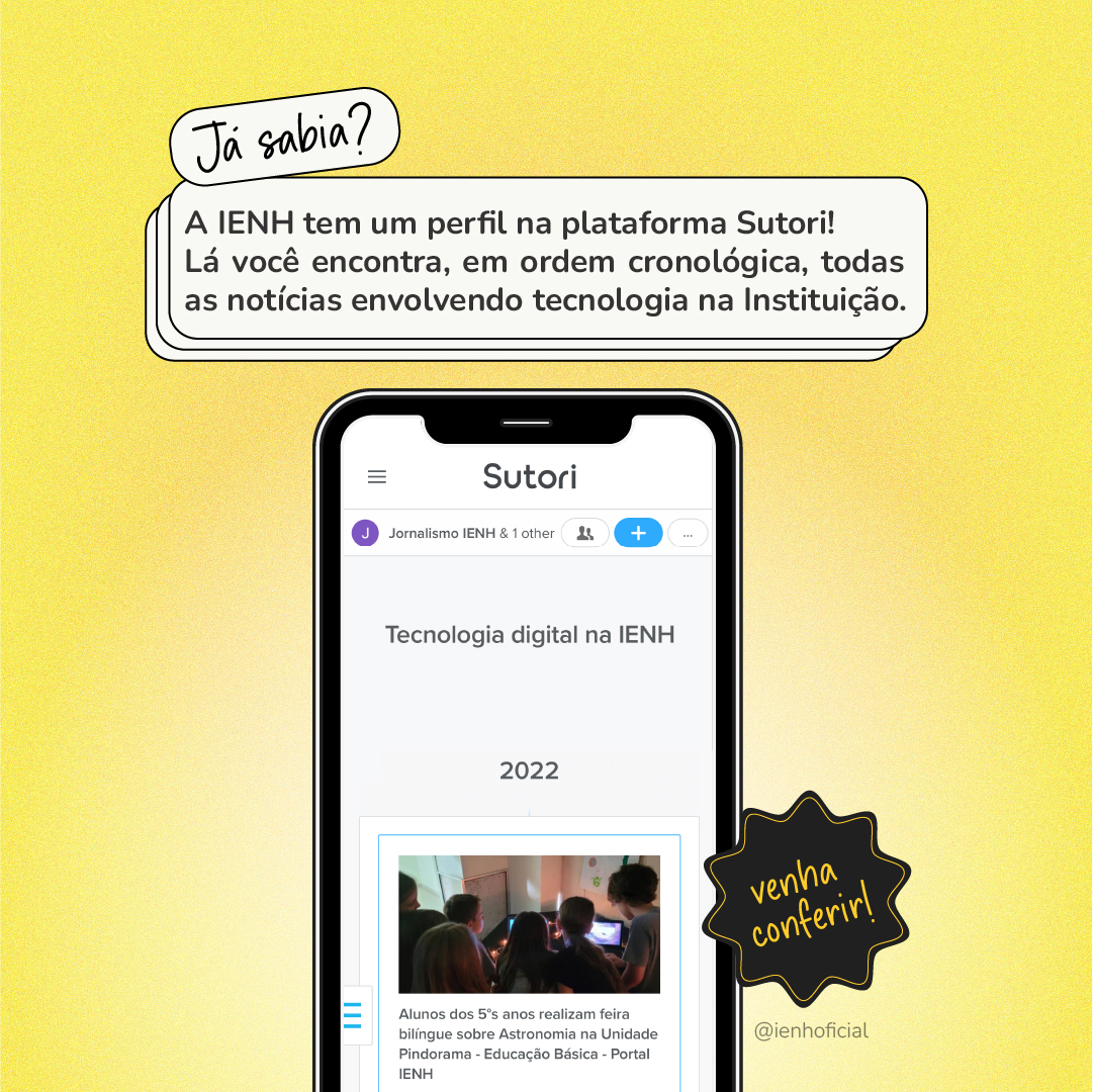 IENHoficial's tweet photo. Quer acompanhar tudo o que acontece em termos de tecnologia na IENH? 💻

Então, confira a nossa linha do tempo no Sutori! Por lá, você encontra (quase) tudo que aconteceu até 2022 🤩

Acesse o link: https://t.co/LlFHEYEHiv https://t.co/G4IiQNPSzU