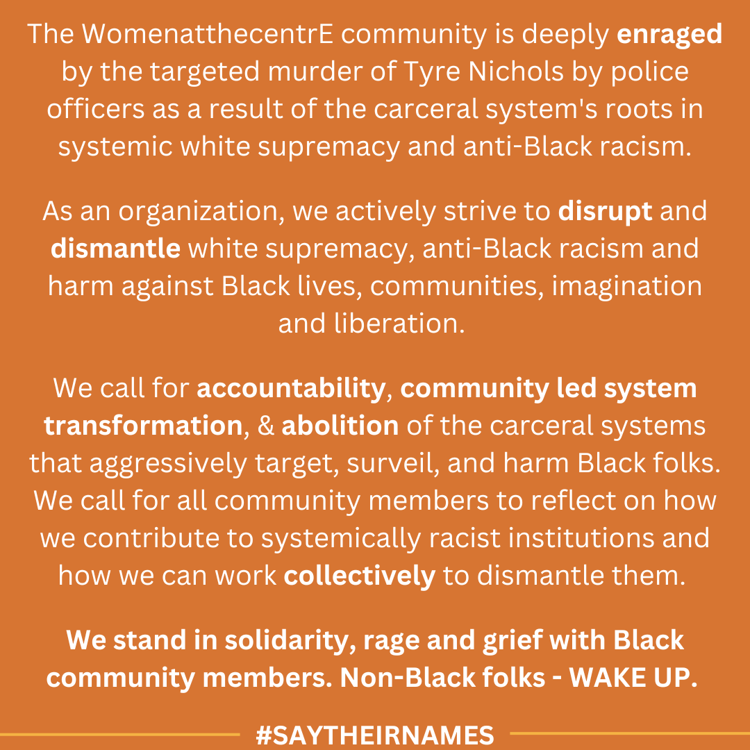WomenatcentrE's tweet photo. #SAYTHEIRNAMES #BLACKLIVESMATTER #TYRENICHOLS #SAYHERNAME https://t.co/34onijlM2I