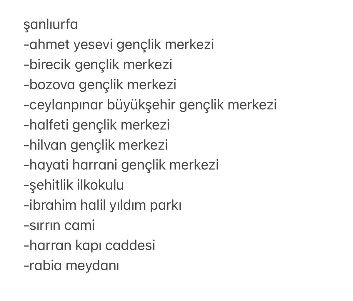 Deprem bölgesinde kalacak yer ihtiyacı olanlar aşağıdaki alanlara gidebilir. Lütfen paylaşalım #deprem #Kahramanmaras
