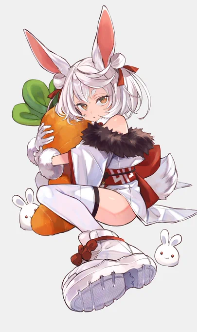 卯ちゃんとにんじんぬいぐるみ#ETOGirls #干支娘 