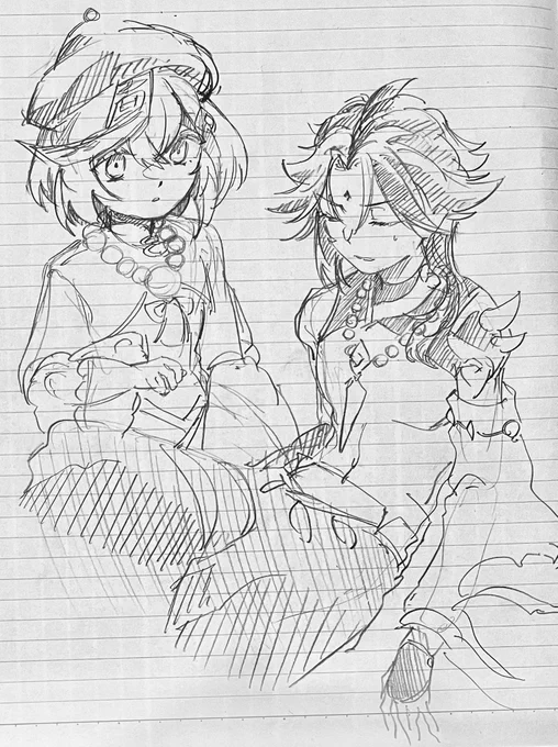 七七ちゃんと魈くん 