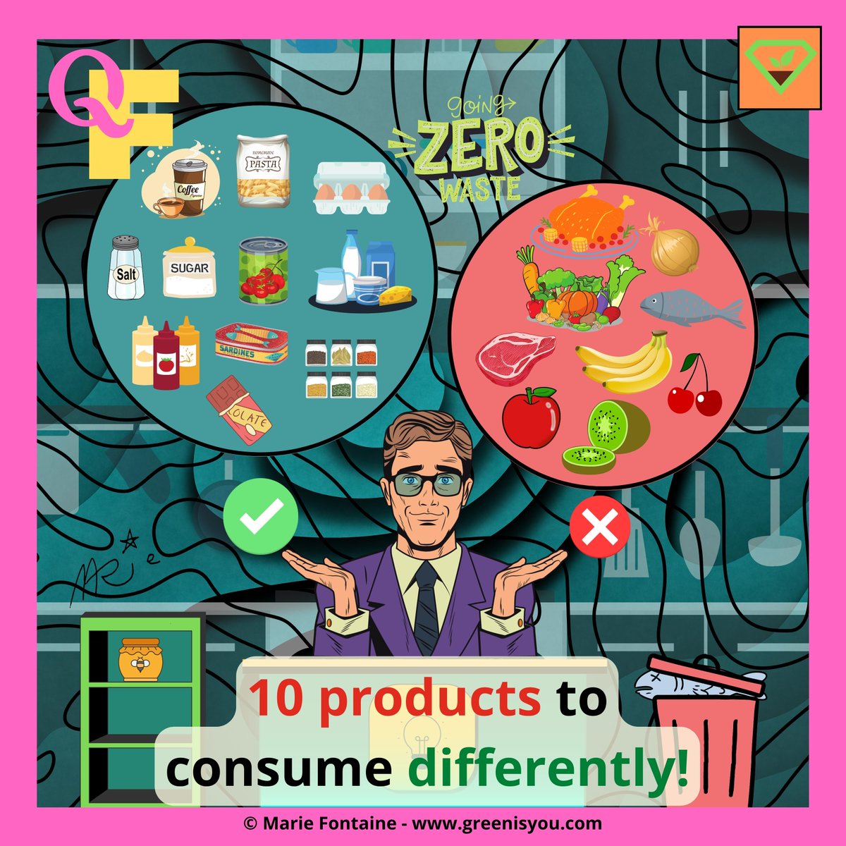 Green_isYou's tweet image. 🍔🌿 Although 1.3 billion tons of #food are thrown away each year, many products are still safe to consume after their #expirationdate. More here 👉 tinyurl.com/2e32wkjn

#foodwaste #greenhousegas #eggs #honey #water #coffee #chocolate #spices #imperishable #GreenisYou