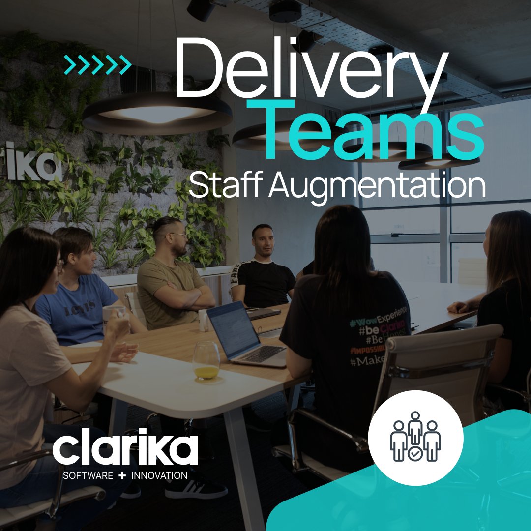 Are you ready to develop your next IT project?
We can help you with development from scratch as well as provide a dedicated team or staff augmentation.

Contact us today! ▶️ clarikagroup.com/contact/

#Clarika #SoftwareCompany #DeliveryTeams #StaffAugmentation