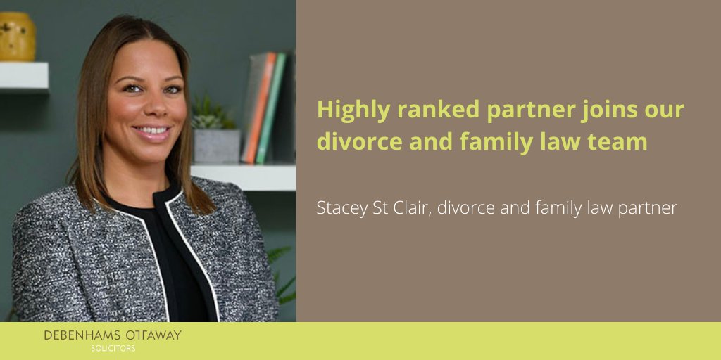 Welcome to Stacey St Clair who joins us as a partner in our leading divorce and #familylaw team that forms a key part of our wealth offering. Stacey is an experienced and highly sought-after lawyer who specialises in high value cases.   Read more here👉 bit.ly/3jCQQMP