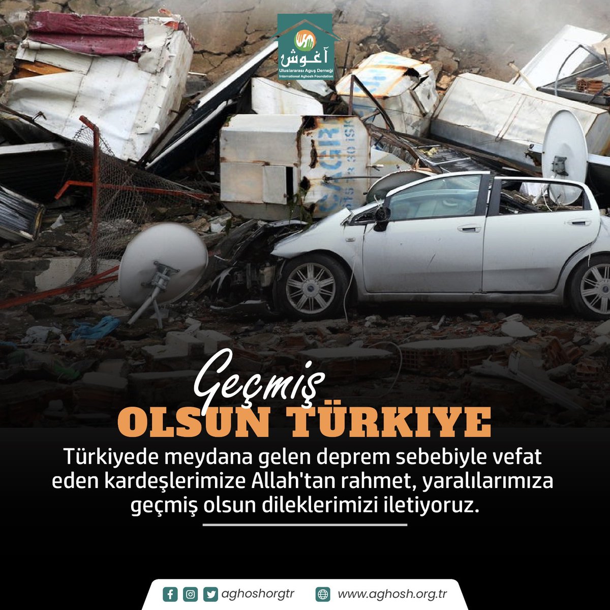 aghoshorgtr's tweet image. Türkiyede meydana gelen deprem sebebiyle vefat eden kardeşlerimize Allah'tan rahmet, yaralılarımıza geçmiş olsun dileklerimizi iletiyoruz.

#earthquake #turkeydisaster #TurkeyEarthquake