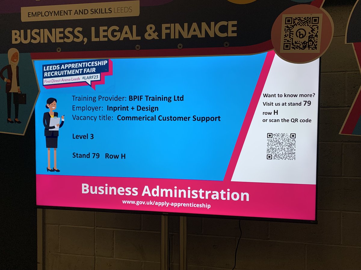 BpifTraining's tweet photo. We have lots of exciting apprenticeship vacancies available!

For more information on the available vacancies, visit our stand today at #LARF23 or visit https://t.co/uvzpkRdBdS

#NAW2023 #BPIFtraining #training #learning #print #careers #leeds #apprenticeships https://t.co/ubpTf2M9vo