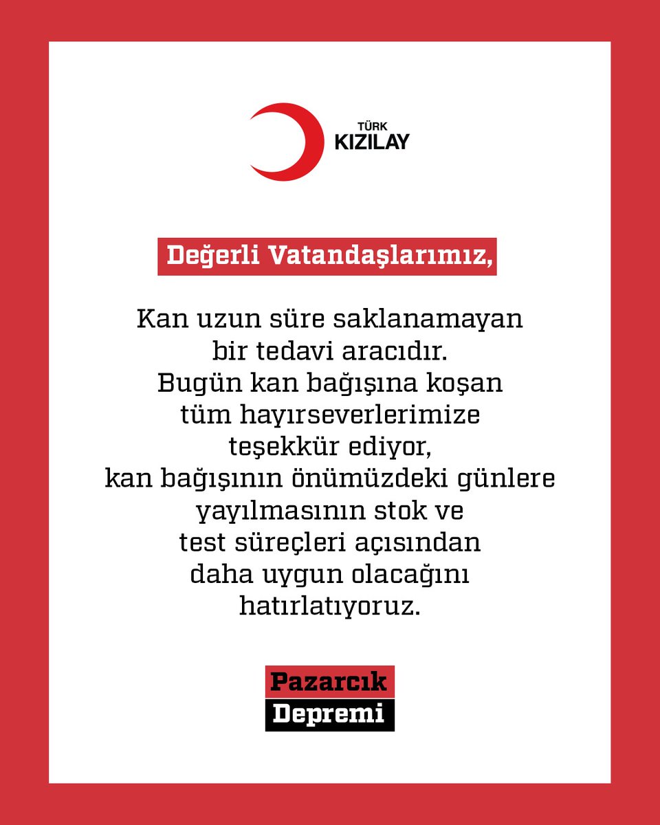 𝗗𝗨𝗬𝗨𝗥𝗨 | Kan bağışı ile ilgili sosyal medya hesaplarımızdan yapacağımız duyuruları takip etmenizi rica ediyoruz. 🩸⚠️