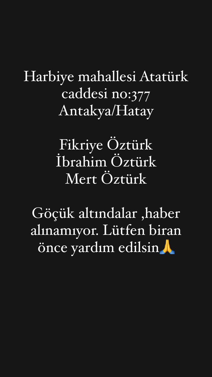 ervaefee's tweet photo. @solcugazete Ulaşamadığımız yakınlarımız var lütfen yardım edilsin biran önce https://t.co/rJKwAzhEhE