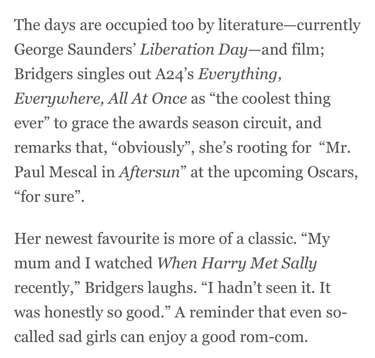 phoebe bridgers once again demonstrating she has impeccable taste 💘

<a href="/SaundersSociety/">George Saunders Society</a>