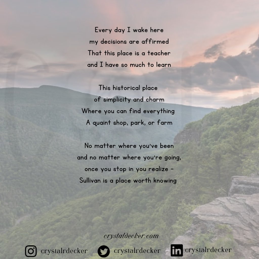 The city raised me, the mountains shaped me, and may I continue to be blessed by whatever comes next. 🏙️⛰️🏠
#catskills #catskillmountains #sullivancatskills #sullivancountyny #poet #poems #poetry #poetrycommunity