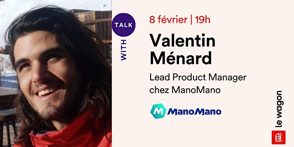 Join the next ApéroTalk with Valentin, Lead Product Manager in our team, this Wed. Feb. 8th 7pm @Lewagonparis He will present the PULSE #framework, a year-long research project that unveil the clarification of the #Product #Manager role within ManoMano eventbrite.com/e/decouvrez-le…