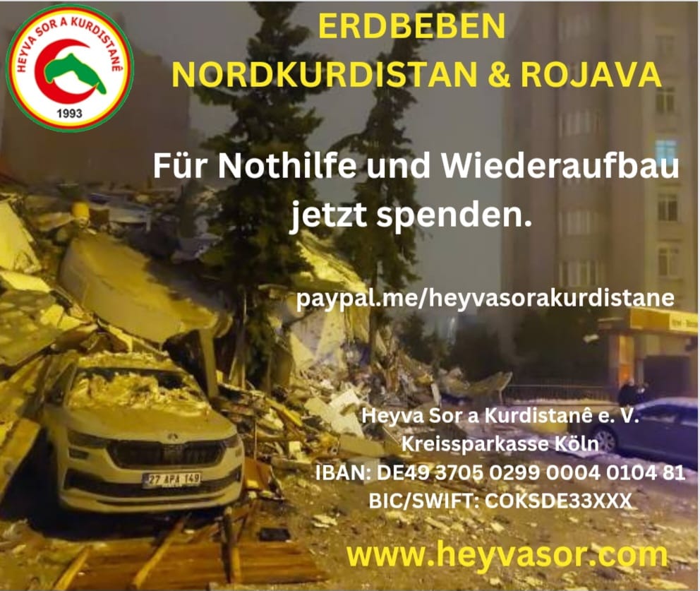 Wir haben für Erdbebenopfer eine Spendeaktion gestartet.
Wir sammeln nur finanzielle Unterstützung und wird sich in Kürze mit Familien treffen, die dringend Hilfe benötigen.
Alle, die wir auf diesem Weg erreichen können, bitten wir um die Teilnahme an dieser Spendeaktion.